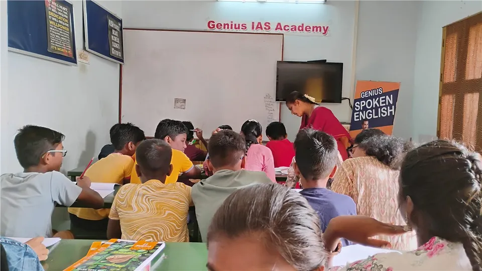 Learners participating in a spoken English classroom activity